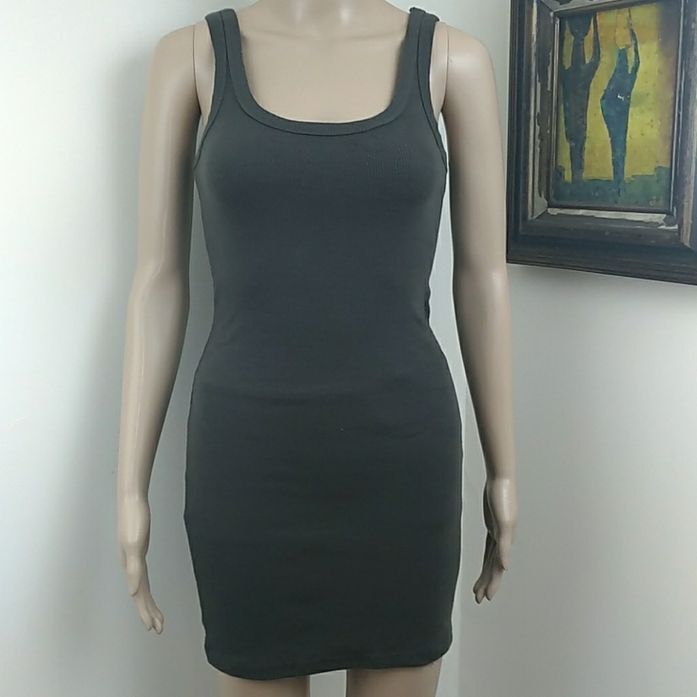 NWOT Akira Chicago Olive Drab Mini Tank Dress